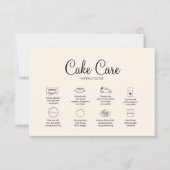 Bakkerij Cake Care Instructie Kaart Notitiekaartje (Voorkant)