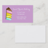 Bakkerij cake schattige regenboog cake stijl visitekaartje (Voorkant / Achterkant)