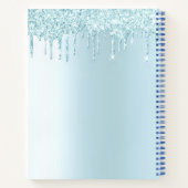 Bakkerij Cake Turquoise Pastry Glitter Drift Desse Notitieboek (Achterkant)