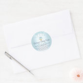 Bakkerij Cake Turquoise Pastry Glitter Drift Legal Ronde Sticker (Envelop)