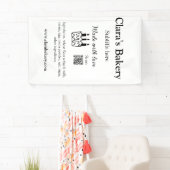 Bakkerij cake voeg ingrediënten gemaakt met liefde spandoek (Insitu)