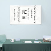 Bakkerij cake voeg ingrediënten gemaakt met liefde spandoek (Beurs)