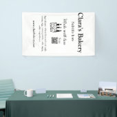 Bakkerij cake voeg ingrediënten toe gemaakt met li spandoek (Beurs)