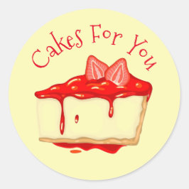 Bakkerij cakes ontwerp Gift business branding Ronde Sticker