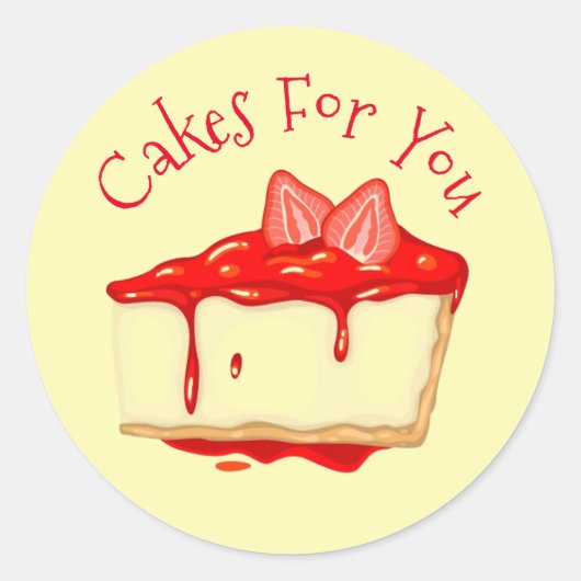 Bakkerij cakes ontwerp Gift business branding Ronde Sticker (Voorkant)