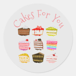 Bakkerij cakes ontwerp Gift business branding Ronde Sticker