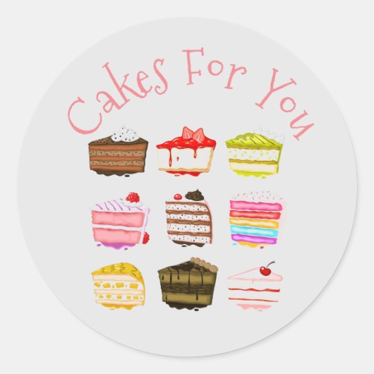 Bakkerij cakes ontwerp Gift business branding Ronde Sticker (Voorkant)