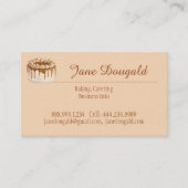 Bakkerij Catering Gebakken Goederen Chef-kok Visitekaartje (Voorkant)