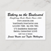 Bakkerij/catering/restaurant - SRF Visitekaartje (Achterkant)