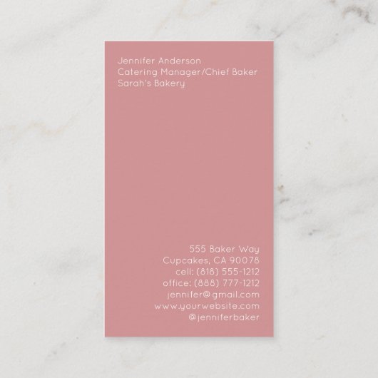 Bakkerij Catering Visitekaartje (Achterkant)