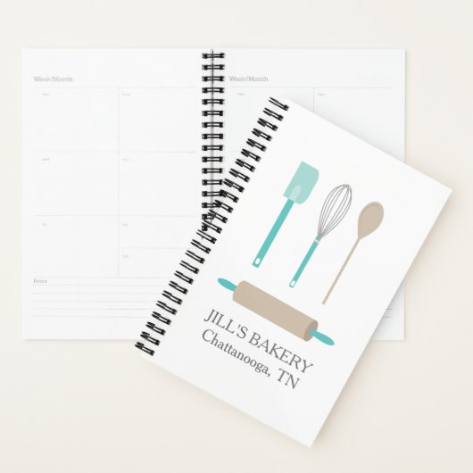 Bakkerij Chef Blauwgroen keukengereedschap Planner (Display)