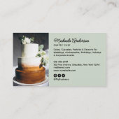 Bakkerij/Chef/Catering 4-Photo QR-code Modern Lett Visitekaartje (Achterkant)