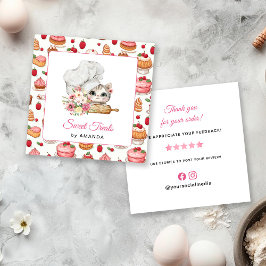 Bakkerij Chef Kitten Bedankt Vierkante Visitekaartje