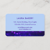 Bakkerij Chef met Whisk Rolling Pin Paarse Blauw Visitekaartje (Achterkant)