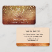 Bakkerij Chef met Whisk Rolling Pin Piping Bag Gou Visitekaartje (Voorkant / Achterkant)