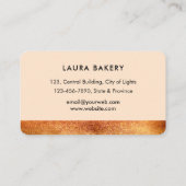 Bakkerij Chef met Whisk Rolling Pin Piping Bag Gou Visitekaartje (Achterkant)