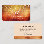 Bakkerij Chef met Whisk Rolling Pin Piping Bag Gou Visitekaartje (Voorkant / Achterkant)