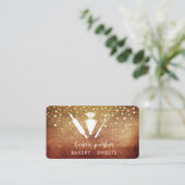 Bakkerij Chef met Whisk Rolling Pin Piping Bag Gou Visitekaartje (Staand voorkant)