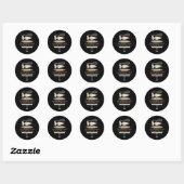 Bakkerij chef op maat zakelijk ronde sticker (Vel)