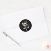 Bakkerij chef op maat zakelijk ronde sticker (Envelop)