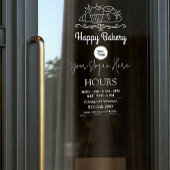 Bakkerij Chef Openingstijden Transparant Logo Raamsticker