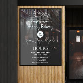 Bakkerij Chef Openingstijden Transparant Logo Raamsticker