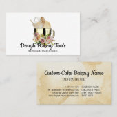 Bakkerij Chef Patisserie Pastry Cake Dough Visitekaartje (Voorkant / Achterkant)