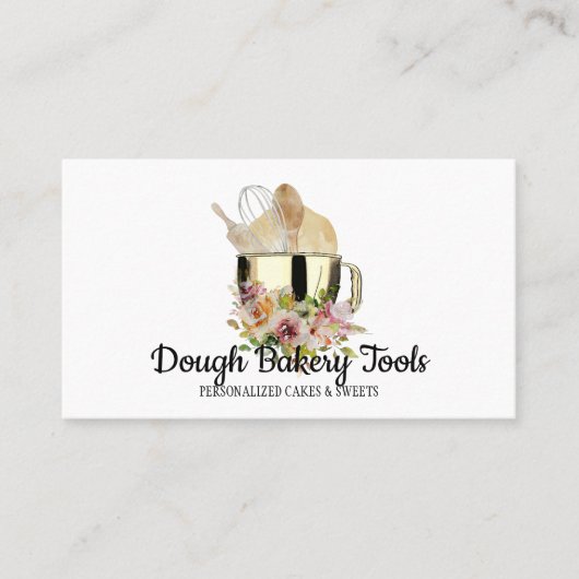 Bakkerij Chef Patisserie Pastry Cake Dough Visitekaartje (Voorkant)