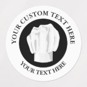 Bakkerij Chef Pet Aangepast Logo Labels (Design 1)