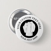 Bakkerij Chef Pet Aangepast Logo Ronde Button 5,7 Cm (Voorkant /achterkant)