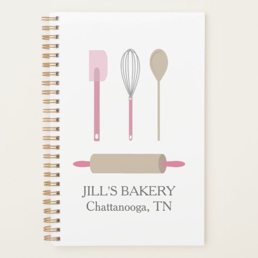 Bakkerij Chef Pink Kitchen Tool Planner (Voorkant)