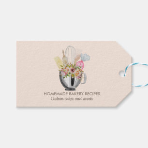 Bakkerij chef professionele pastrote handgereedsch cadeaulabel