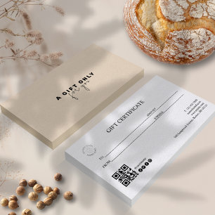 Bakkerij Chef QR Code Vetgedrukte Lettertype Logo