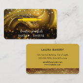 Bakkerij Chef Rolling Pin Wit Goud Handgemaakt Visitekaartje (Voorkant / Achterkant)