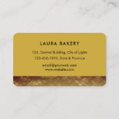 Bakkerij Chef Rolling Pin Wit Goud Handgemaakt Visitekaartje (Achterkant)