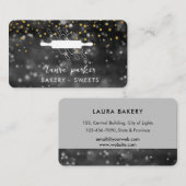 Bakkerij Chef Rolling Pin Zwart Wit Handgemaakt Visitekaartje (Voorkant / Achterkant)