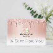 Bakkerij Chef Roos Gold Dripping Cadeaubonnen (Staand voorkant)