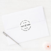 Bakkerij Chef Twee Woorden Naam Logo Eten Ronde Sticker (Envelop)