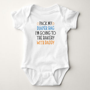 Bakkerij Chef Vader Grappige Baby Uitdrukking Romper
