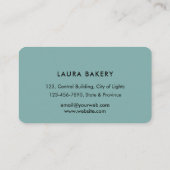 Bakkerij Chef Whisk Rolling Pin Piping Bag Groen Visitekaartje (Achterkant)