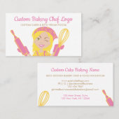Bakkerij Chef Yellow haring rustige keto-gebak Visitekaartje (Voorkant / Achterkant)