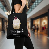 Bakkerij Cherry Cupcake Pastry Chef Black Tote Bag
