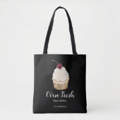 Bakkerij Cherry Cupcake Pastry Chef Black Tote Bag (Voorkant)