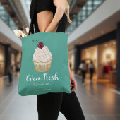 Bakkerij Cherry Cupcake Pastry Chef Green Tote Bag