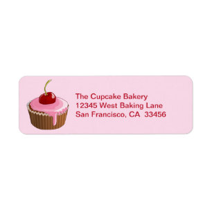 Bakkerij Cherry Cupcake Pick Kleur Zakelijke Stick Etiket