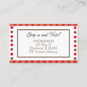 Bakkerij | Chocolade besproeide koekjes Visitekaartje (Achterkant)