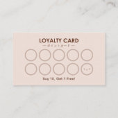 Bakkerij Cookie Baker Loyalty Kaart Chocolade Chip Visitekaartje (Achterkant)