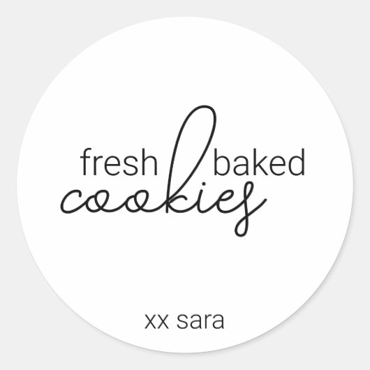 Bakkerij Cookie Gift Wrap Sticker (Voorkant)