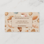  Bakkerij Croissant Cookie Coffee Food Visitekaartje (Achterkant)