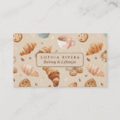  Bakkerij Croissant Cookie Coffee Food Visitekaartje (Voorkant)